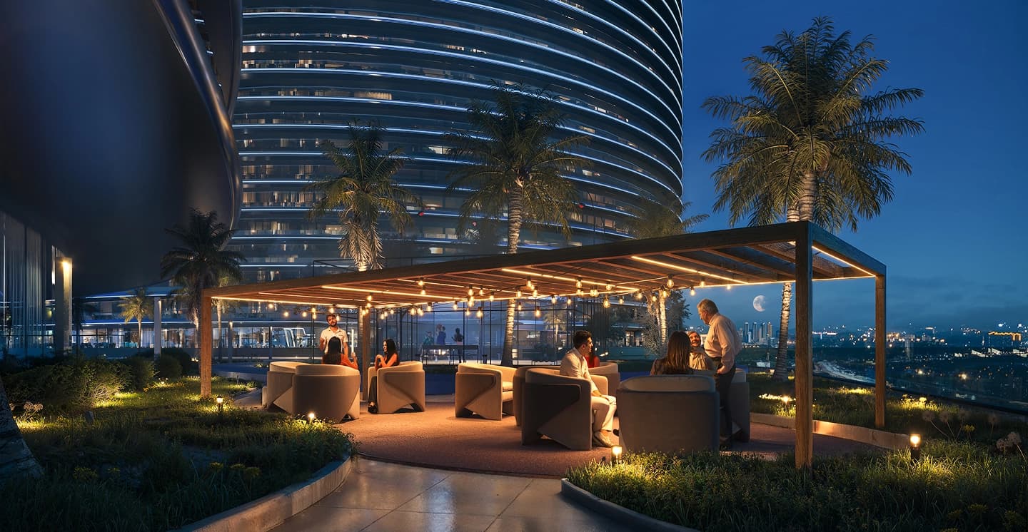 Binghatti SkyFlame premium seating and lifestyle area